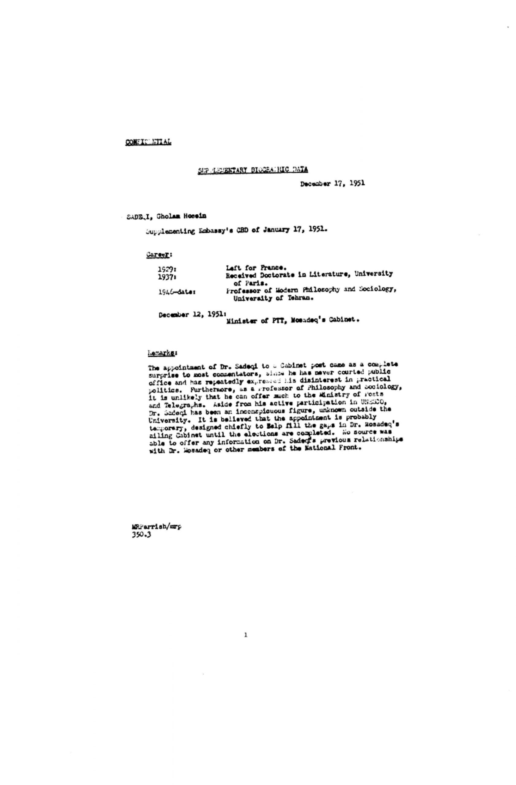 زندگینامه غلامحسین صدیقی