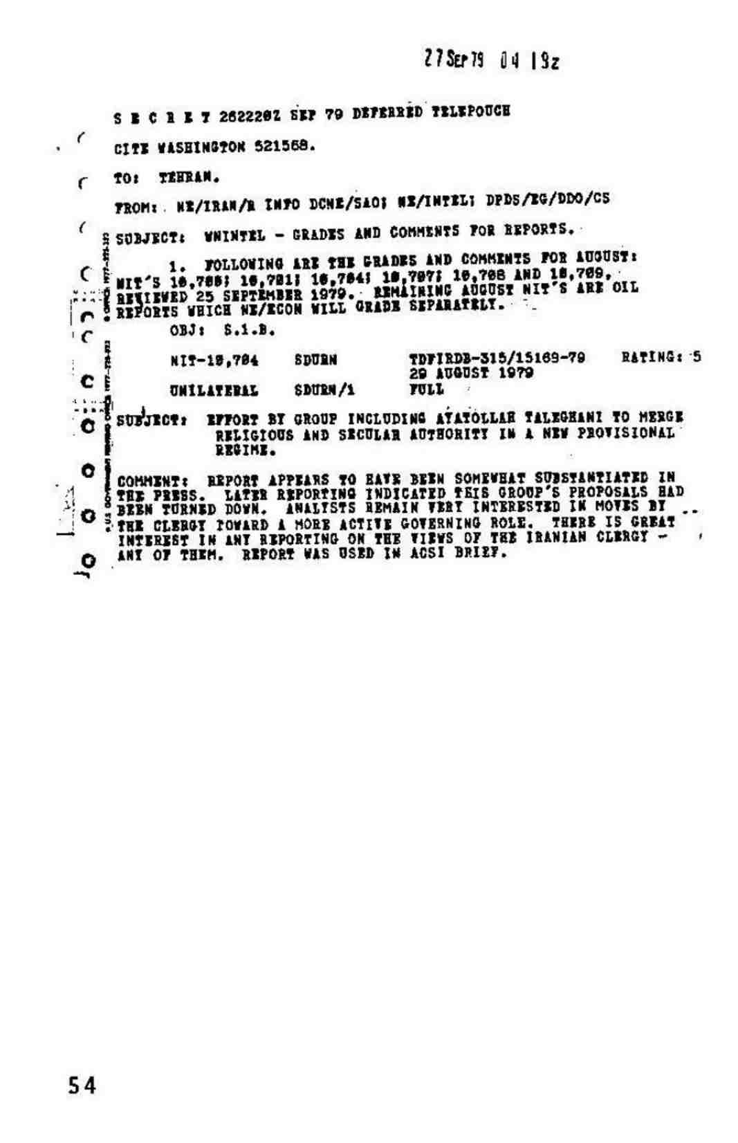 گزارش تحلیل پیرامون تحلیل قدرت مذهبی در انقلاب