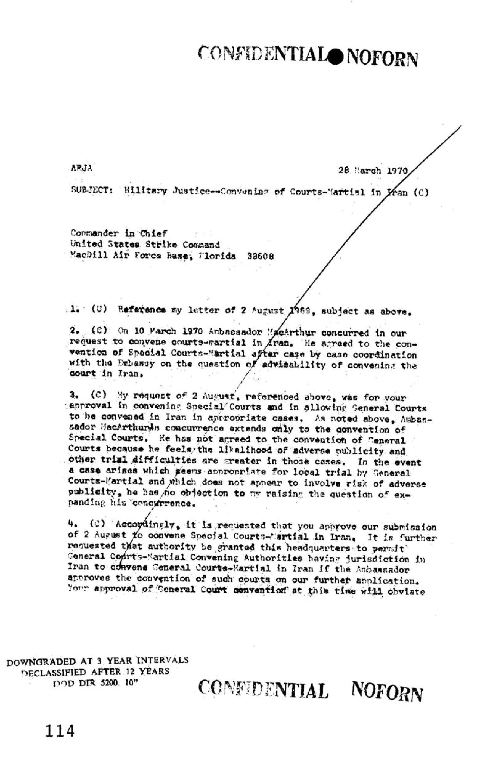 تشکیل دادگاههای نظامی در ایران