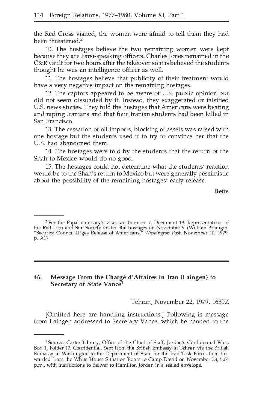 46- بررسی اقدامات احتمالی ایران در قبال گروگان ها