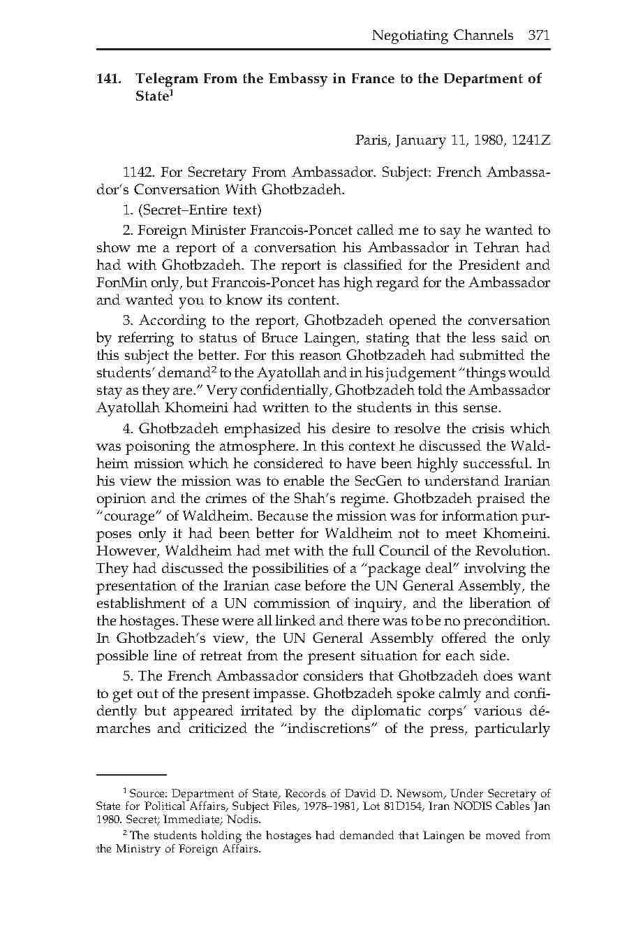 141- گزارش از شرایط داخلی ایران