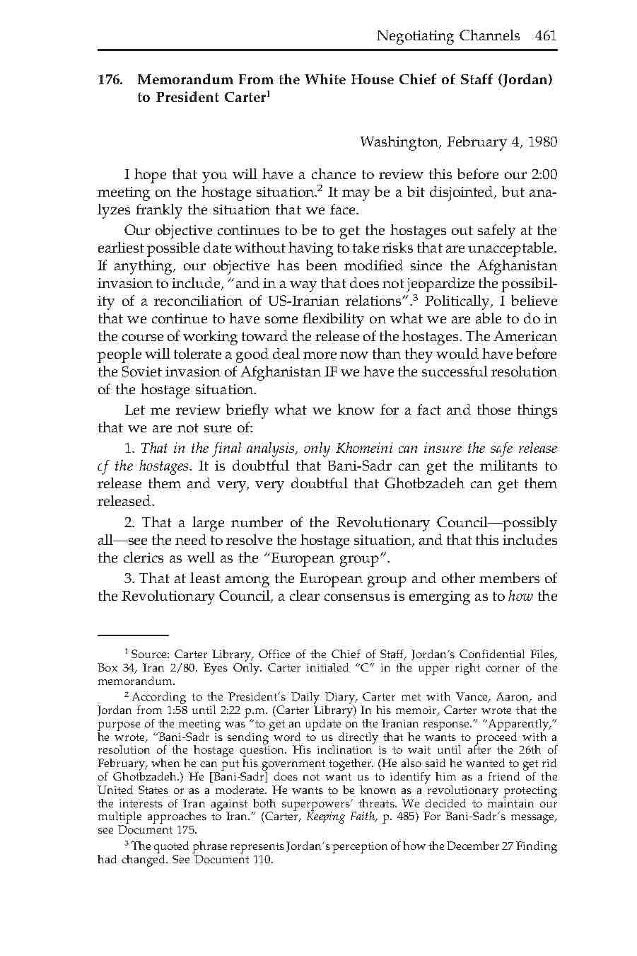 176- گزارش شرایط داخلی ایران، بنی صدر، قطب زاده و شورای انقلاب