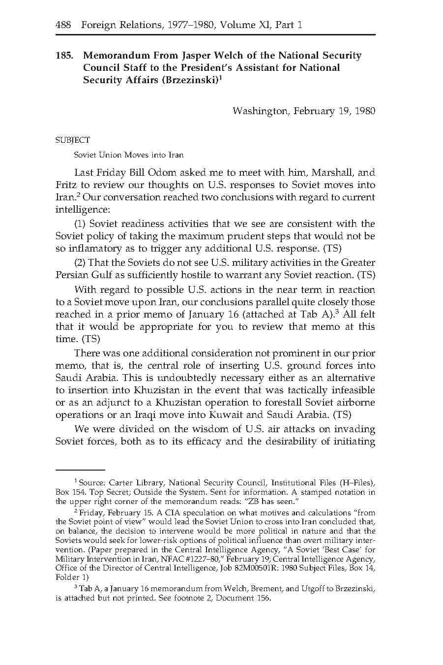 185- گزارش تحرّکات شوروی به سمت داخل خاک ایران