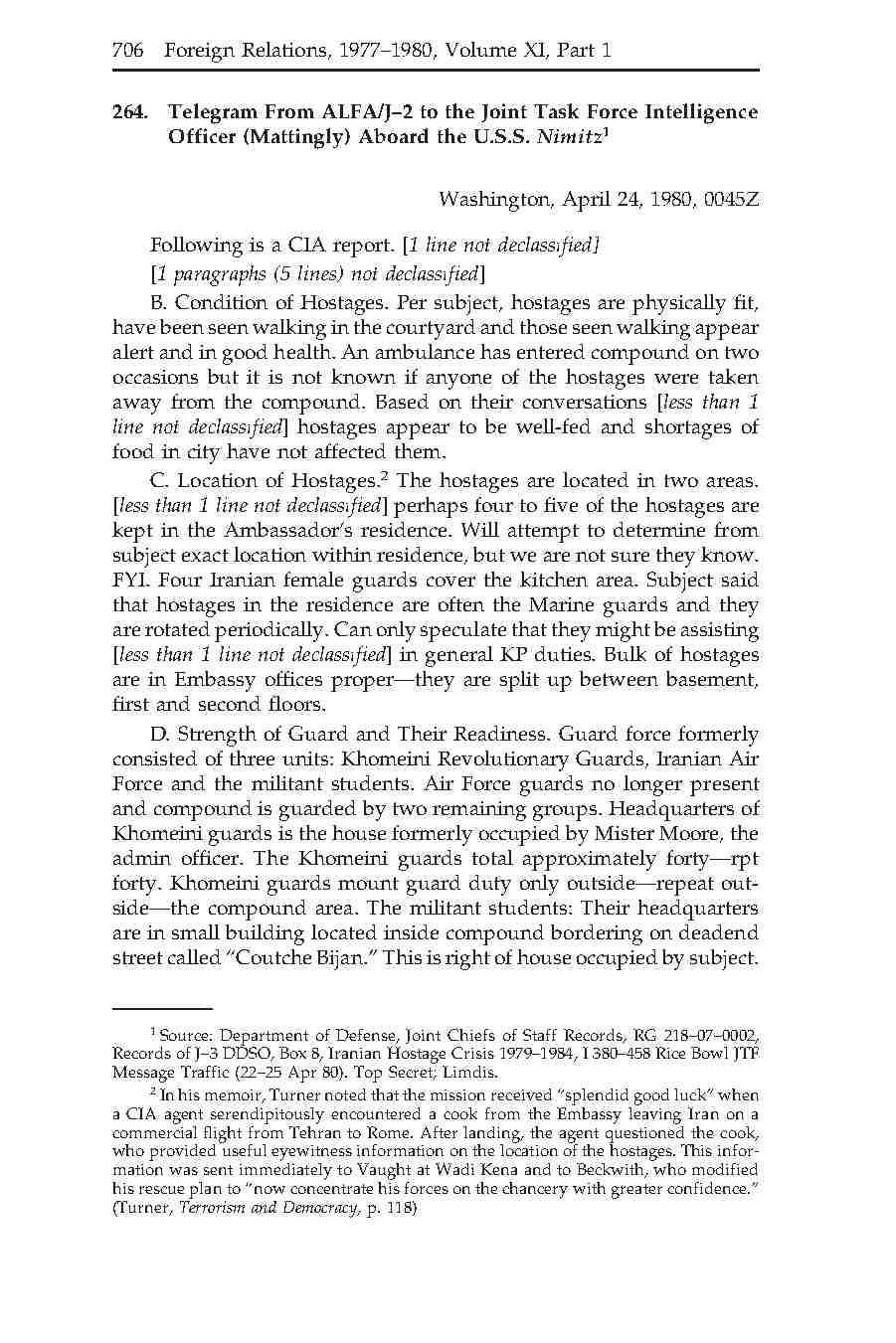 264- گزارش موقعیت گروگان ها