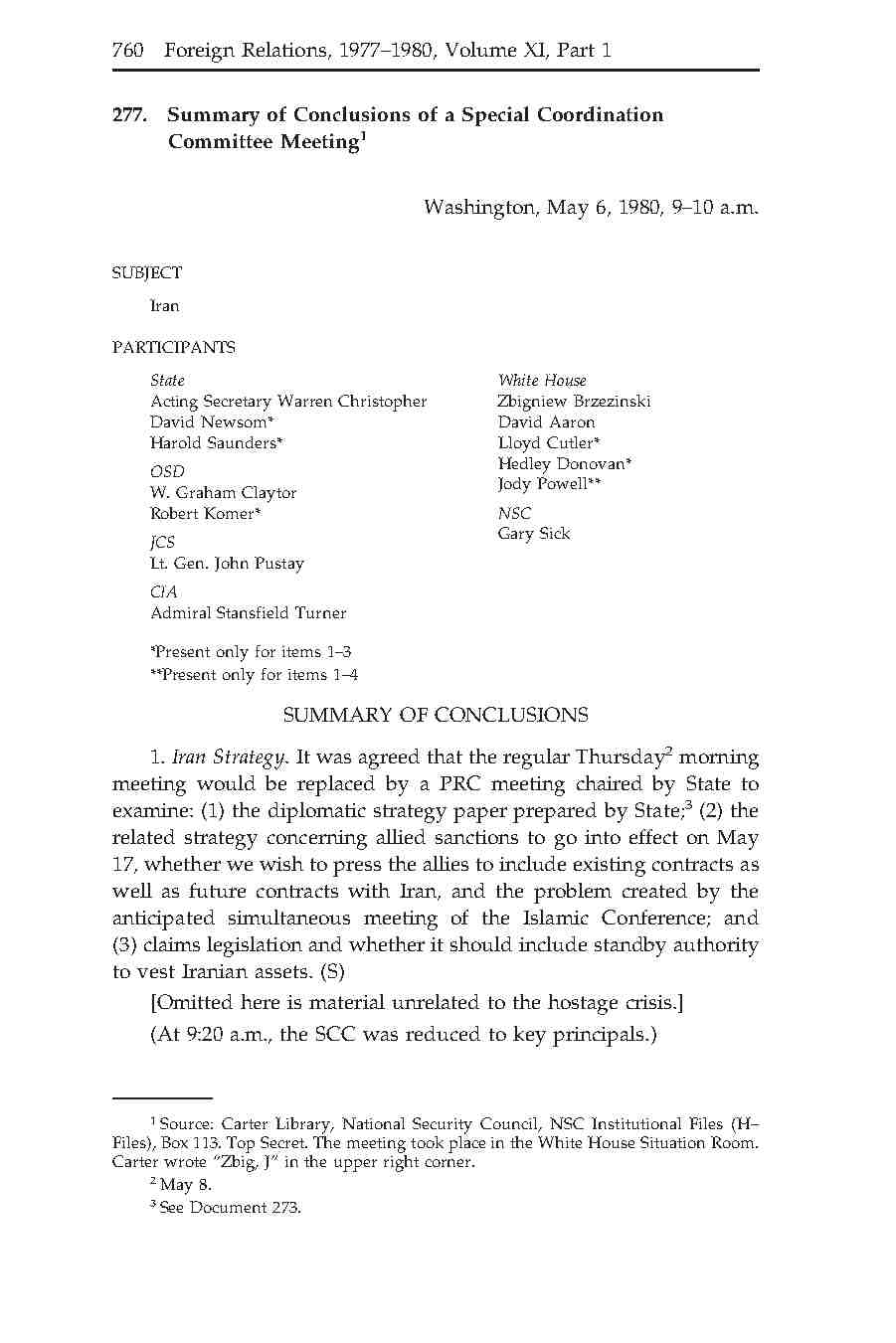 277- راهبرد در قبال ایران و تلاش برای کودتا در ایران از طریق حمایت از بختیار