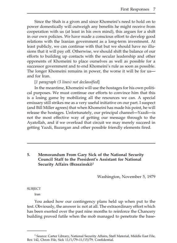 4- تحلیل جریان گروگان گیری برای برژینسکی