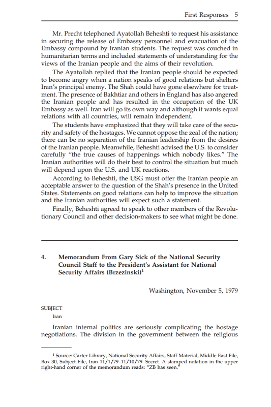 4- تحلیل جریان گروگان گیری برای برژینسکی